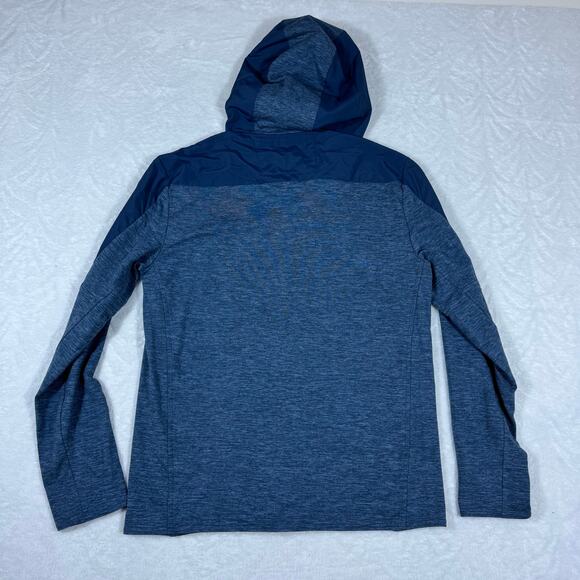 Banana Republic Men's Medium Jacket Full Zip Hood Blue Activewear Outerwear - Picture 3 of 8